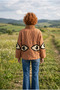 Women's Suzani Embroidered Linen Jacket – Eye Patterned Ethnic Bohemian Design - 2