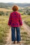 Women's Suzani Embroidered Linen Jacket – Eye Patterned Ethnic Bohemian Design - 3