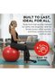 Exercise Ball 65cm for Athletes 5'7" to 6'1" Tall, Fitness for Home Gym, Rehab, Yoga & Pilates, Includes Inflation Adaptor, Green - 3