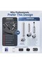 2 in 1 SIM Card Ejector Pin and Earbuds Cleaning Pen, Portable Aluminium Keychain Tool with Soft Brush for AirPods, Phone Charging Ports and SIM Tray, Silver - 5
