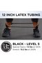 Professional Latex Resistance Tubing with Handles For Physical Therapy, Lower Pilates, and Home Workout, Includes Padded Cuffs, 12 Inch - 2