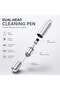 2 in 1 SIM Card Ejector Pin and Earbuds Cleaning Pen, Portable Aluminium Keychain Tool with Soft Brush for AirPods, Phone Charging Ports and SIM Tray, Silver