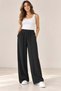 Black Elastic Waist Palazzo Trousers - 4