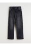 Lcw Kids Black Straight Fit Girls' Jeans