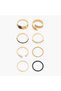 مجموعة من 8 حلقات معدنية