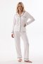 Ecru Ribbed Cotton Modal Shirt and Pants Set