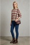 Women's Heart Patterned Knitted Sweater with Beard Patterned Rope Detail - 3