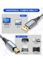 كابل طابعة بطول 2 متر، كابل USB-A إلى USB-B، سلك طابعة وماسح ضوئي عالي السرعة مضفر من النايلون لطابعات HP وCanon - 5