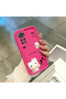 Redmi Note 11/Note 11S Compatible Pink Red Silicone Kitty Case Shockproof Camera Protection - 5