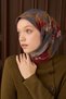 Velora Scarf Flower Green Brown - 3