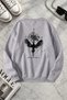 Unisex Printed Crew Neck Sweatshirt
