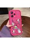 Redmi 12 4g Compatible Pink Red Silicone Snoopy Pattern Case Shockproof Camera Protection