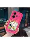 Poco M6 4g Compatible Pink Red Silicone Snoopy Pattern Case Shockproof Camera Protection - 3