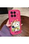 Mi 15 Compatible Pink Red Silicone Snoopy Pattern Case Shockproof Camera Protection