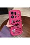 Oppo Find X9 Pro Compatible Pink Red Silicone Heart Pattern Case Shockproof Camera Protection