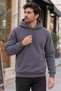 Men's Smoked Pocket Hooded Sweatshirt 3 Thread Puff Soft Fabric