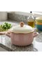 5 Liter 24 cm Pink Enameled Pot Milk Yogurt Pot