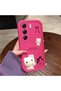 Tecno Camon 40 Pro 5g Compatible Pink Red Silicone Kitty Case Shockproof Camera Protection