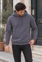 Men's Smoked Pocket Hooded Sweatshirt 3 Thread Puff Soft Fabric - 6