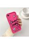 iPhone Xr Compatible Pink Red Silicone Heart Pattern Case Shockproof Camera Protection - 2