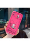 حافظة من السيليكون باللون الأحمر الوردي متوافقة مع هاتف iPhone X/XS، حافظة بنمط سنوبي مقاومة للصدمات وحماية للكاميرا - 3