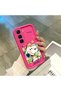حافظة بنمط سنوبي من السيليكون باللون الأحمر الوردي متوافقة مع هاتف Infinix Hot 60، مقاومة للصدمات وحماية للكاميرا - 4