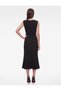 Glittery Slim Fit Sweetheart Neckline Sleeveless Flounce Long Pencil Dress - 4