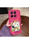 Mi 15t Compatible Pink Red Silicone Snoopy Pattern Case Shockproof Camera Protection
