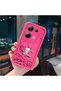 Poco M6 Pro 4g Compatible Pink Red Silicone Snoopy Pattern Case Shockproof Camera Protection - 3