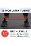 Professional Latex Resistance Tubing with Handles For Physical Therapy, Lower Pilates, and Home Workout, Includes Padded Cuffs, 12 Inch - 2