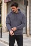 Men's Smoked Pocket Hooded Sweatshirt 3 Thread Puff Soft Fabric - 5