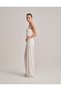 Comfortable Draped Pants Ecru One Piece - 7