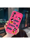 Mi 12 Lite Compatible Pink Red Silicone Cartoon Pattern Case Shockproof Camera Protection - 3