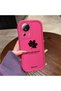 Mi 13 Lite Compatible Pink Red Silicone Maple Leaf Pattern Case Shockproof Camera Protection