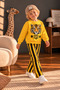 Boys' Printed Long Sleeve Striped Pants 2-Piece Tracksuit Set - 5