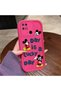 Redmi 10C Compatible Pink Red Silicone Cartoon Pattern Case Shockproof Camera Protection