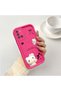 Samsung Galaxy A31 Compatible Pink Red Silicone Kitty Case Shockproof Camera Protection - 2