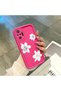 Redmi Note 10 Pro Compatible Pink Red Silicone Flower Pattern Case Shockproof Camera Protection - 5