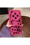 Redmi A4 Compatible Good Luck Written Star and Letter Pattern Fuchsia Pink Silicone Phone Case Impact Protection