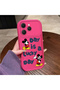 Tecno Spark 40 Compatible Pink Red Silicone Cartoon Pattern Case Shockproof Camera Protection