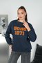 Embroidered Shoulder Piece Three-Yarn Sweatshirt - 3