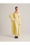 Belted Long Kimono Butter Yellow One Piece - 5