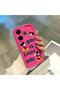 Redmi 13/13X Compatible Pink Red Silicone Cartoon Pattern Case Shockproof Camera Protection - 4