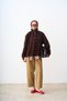 Women's Snap Fastener Double Pocket Lined Jacket Brown - 3