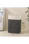 Large Foldable Laundry Basket,with Reinforced Handle(Black Pattern) - 2