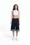 Blue Folded Hem Loose Fit Denim Bermuda Shorts 19063 - 2