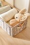 Children's Room Washable Gray Pp Rattan Closet Laundry Toy Organizer Storage Basket Organizer 30X20X11 - 4