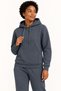 Women's Smoked Hooded 3 Thread Sweatpants Set Winter Puff Soft Fleece Inside Side Cut Pockets Elastic Cuffs - 6