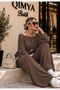 Buketli̇ Women's 3-Piece Set: T-Shirt with Inner Strap, One-Shoulder Blouse, and Elastic Waist Loose Pants. - 2