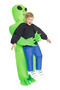 Kids Inflatable Alien Costume, Inflatable Green Alien Mascot Costume Party Cosplay Clothing Masquerade Halloween Party Festival Stage Performance